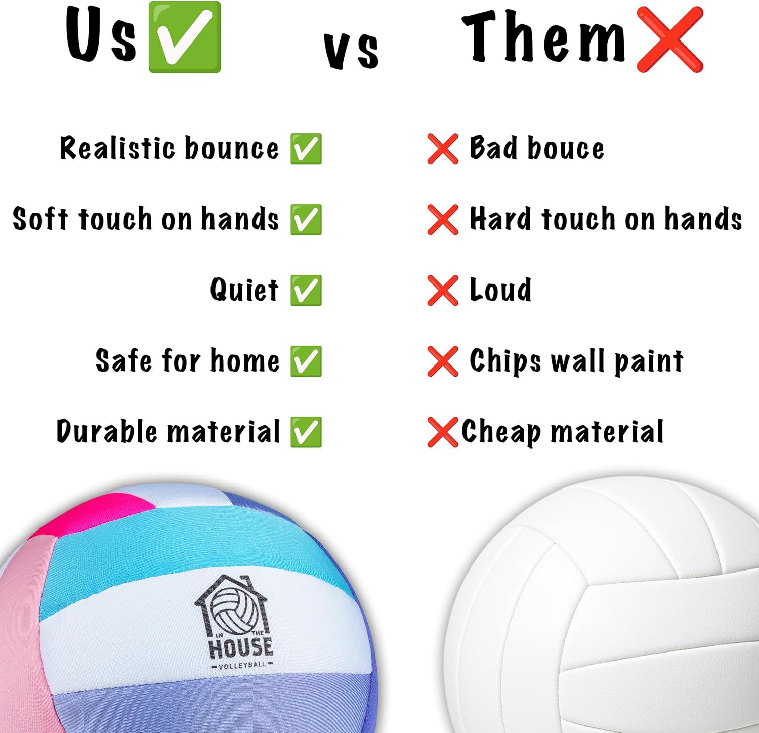 in The House Soft Indoor Volleyball for Boys & Girls (Ages 3+) – Realistic Feel - Training Ball for Indoor Play - Bring Vball Practice Home - Great Gift for Any Volleyball Player - Image 5