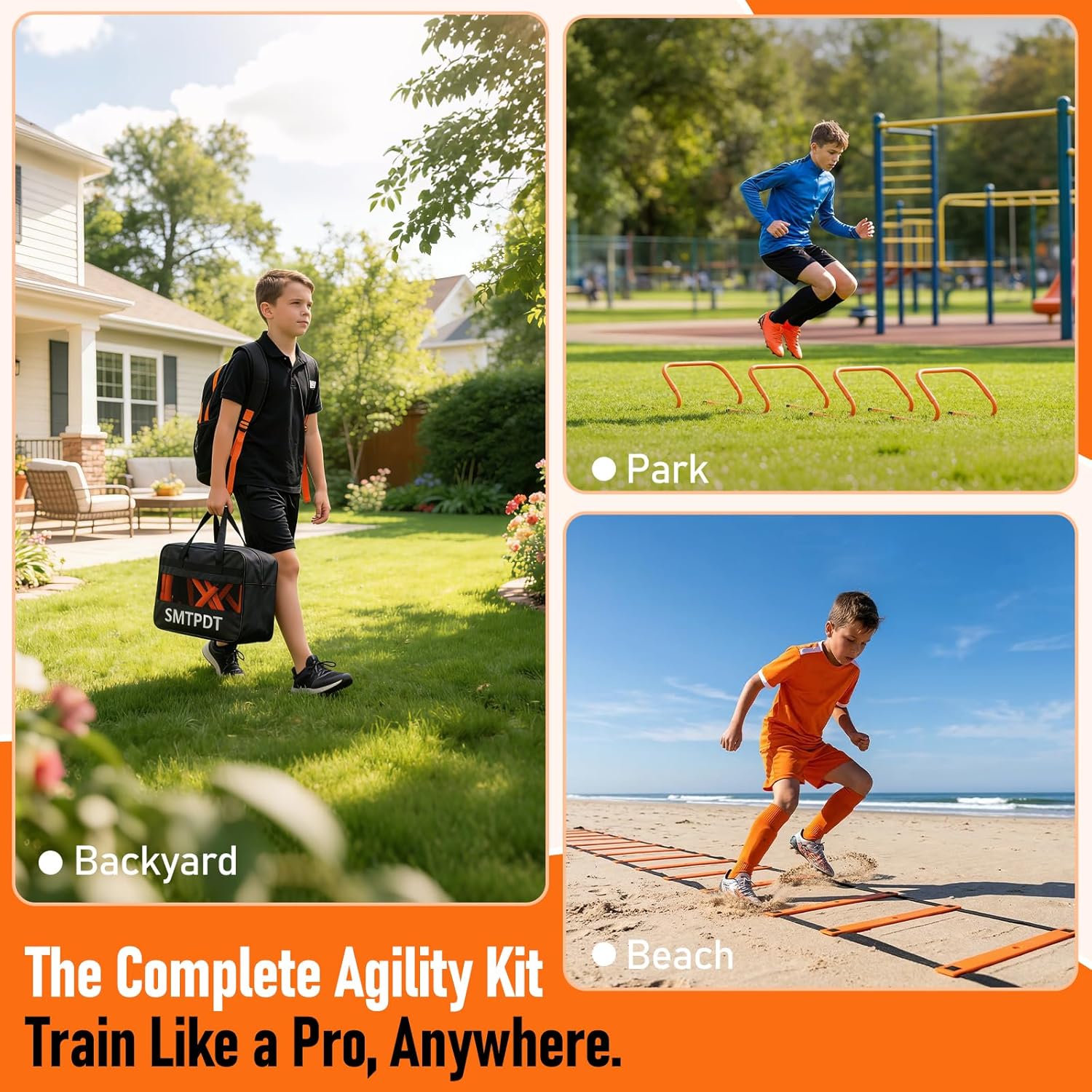 Agility Ladder,Soccer Training Equipment Set,20ft Speed Ladder,4 Agility Hurdles,Football Basketball Training Equipment,Football Accessories for Kids Youth Adults | Footwork, Speed & Agility Training - Image 6