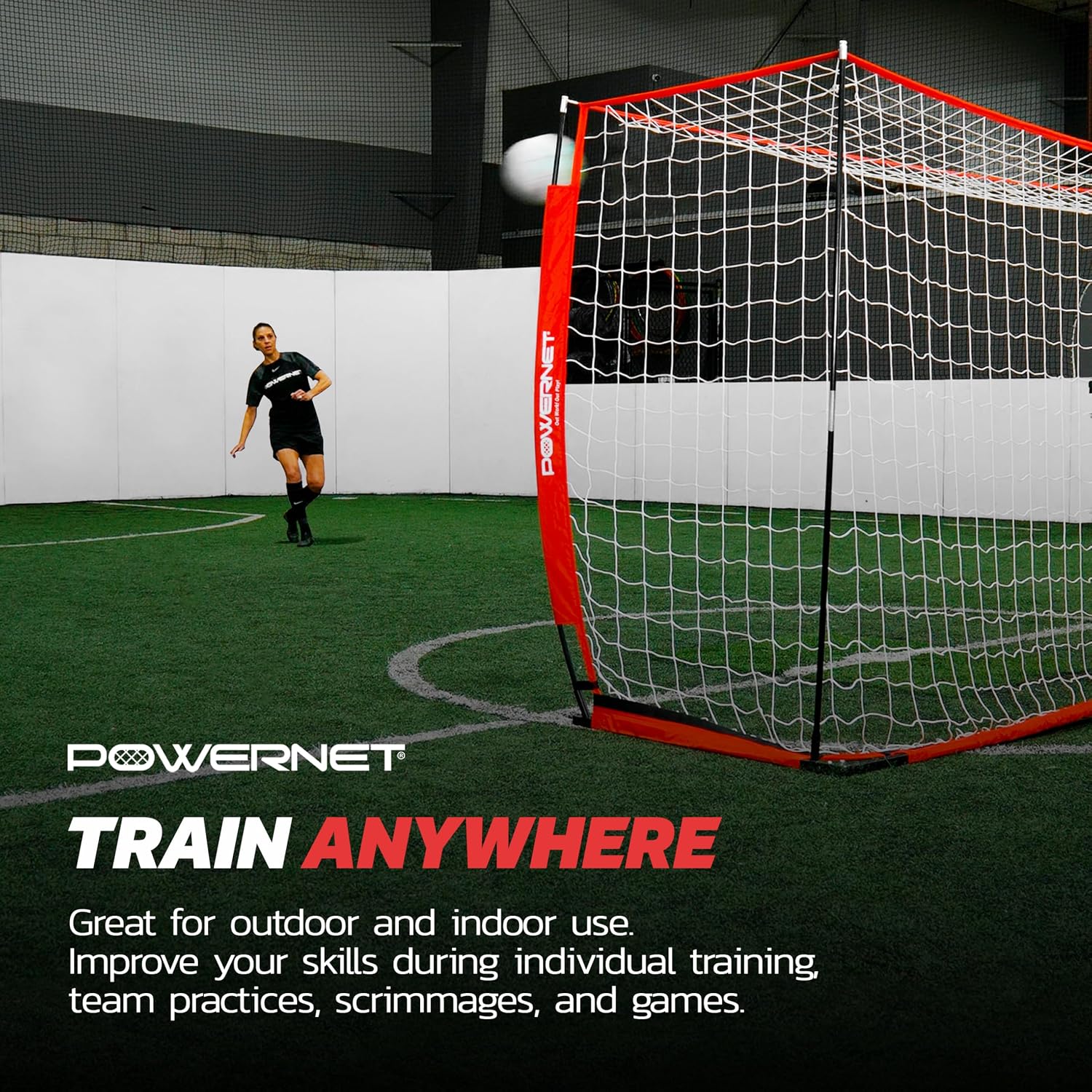 PowerNet Soccer Goal for Backyard, 3Mx2M / 6x4 / 8x4 / 12x6 / 14x7 /18.5x6.5 / 21x7 / 24 x 8 Portable Soccer Net, Sports & Outdoors Training Equipment, Quick Setup 1 Goal & Zipper Storage Bag - Image 4