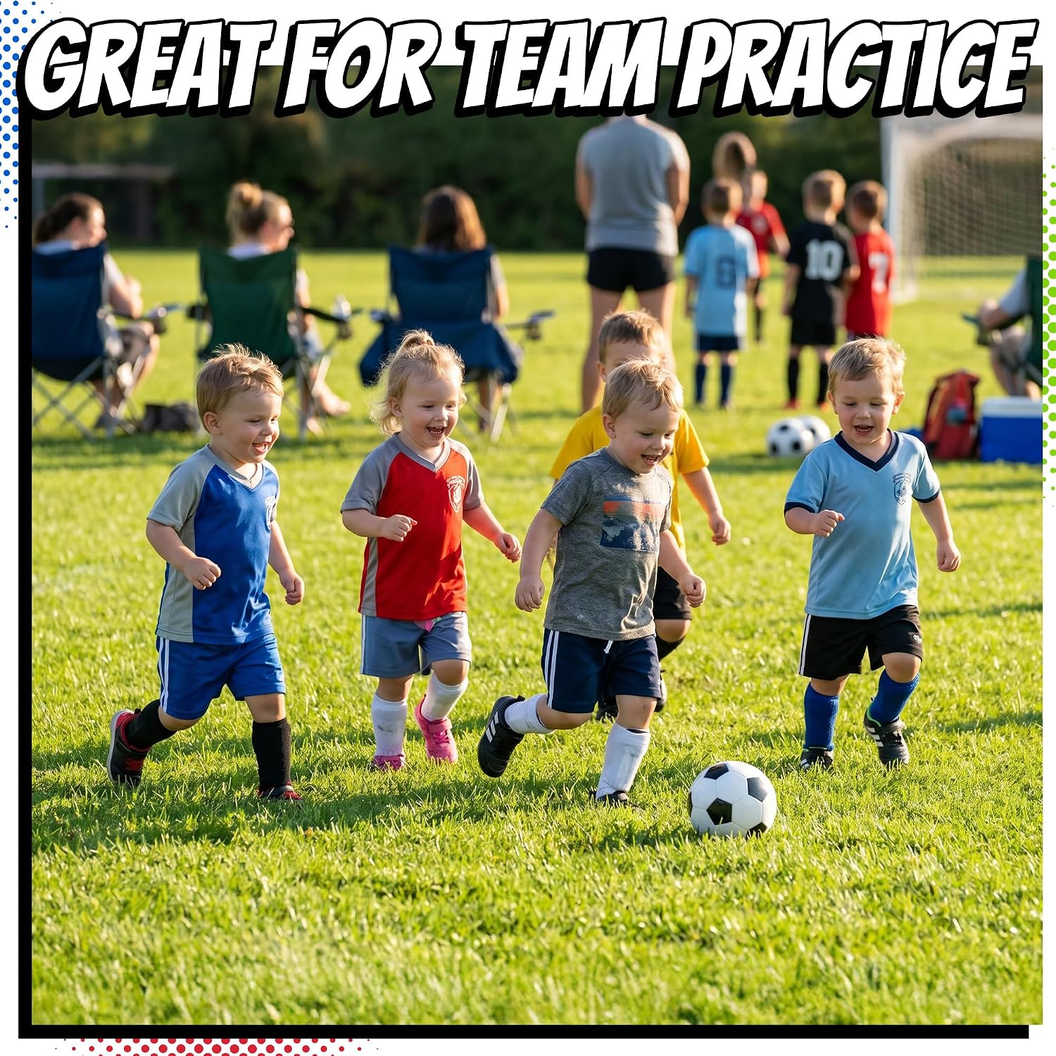 PlayBolt Black & White Soccer Balls - Sizes 2, 3, 4, 5 for Kids, Toddlers & Adults - Pack of 1 or 4 with Pump - Image 6