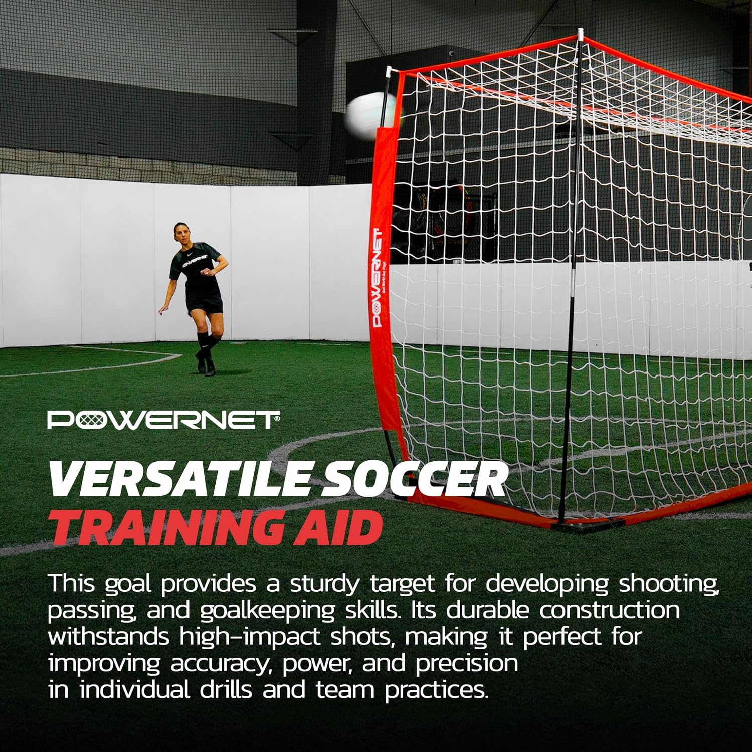 PowerNet Soccer Goal for Backyard, 3Mx2M / 6x4 / 8x4 / 12x6 / 14x7 /18.5x6.5 / 21x7 / 24 x 8 Portable Soccer Net, Sports & Outdoors Training Equipment, Quick Setup 1 Goal & Zipper Storage Bag - Image 4