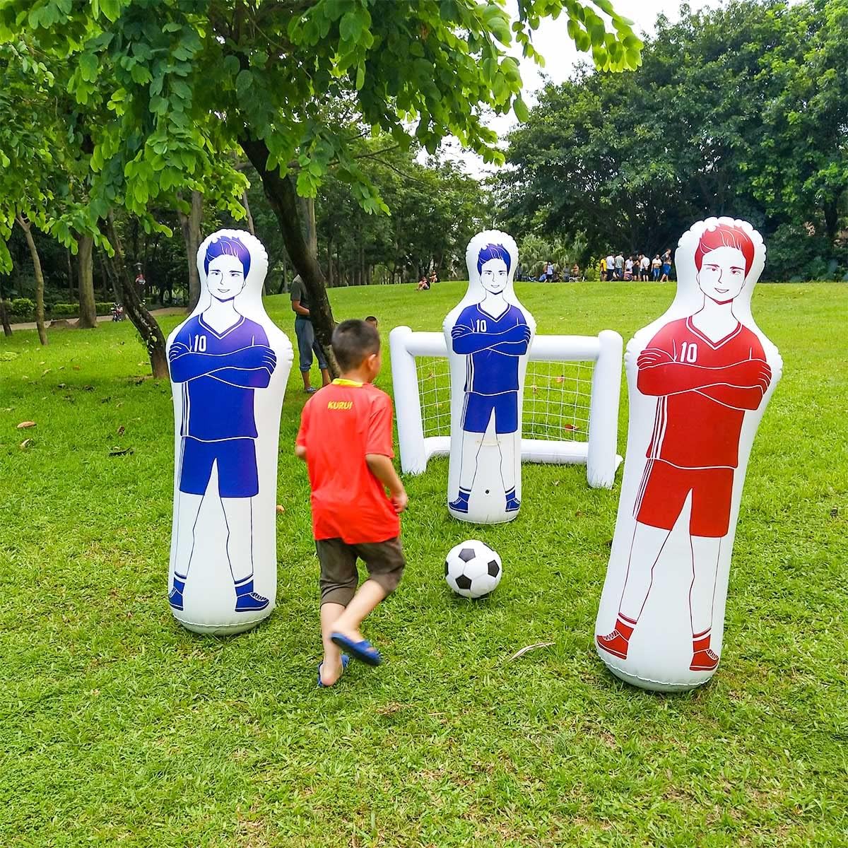 ZHUYNXIR Inflatable Soccer Dummy, Soccer Training Equipment, Inflatable Dummy Goalkeepr Air Mannequin Free Kick Wall Goalkeeper Defender Training for Children Adults - Image 6
