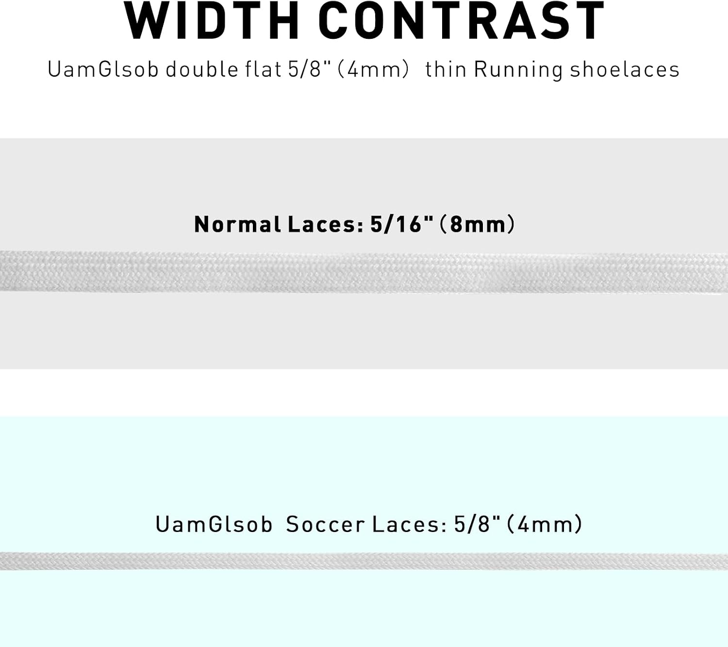 UamGlsob 5/32''(4mm) Soccer Shoe Laces for Mercurial Shoes,Thin Flat Shoelaces Replacement Strings for Football Sneakers - Image 3