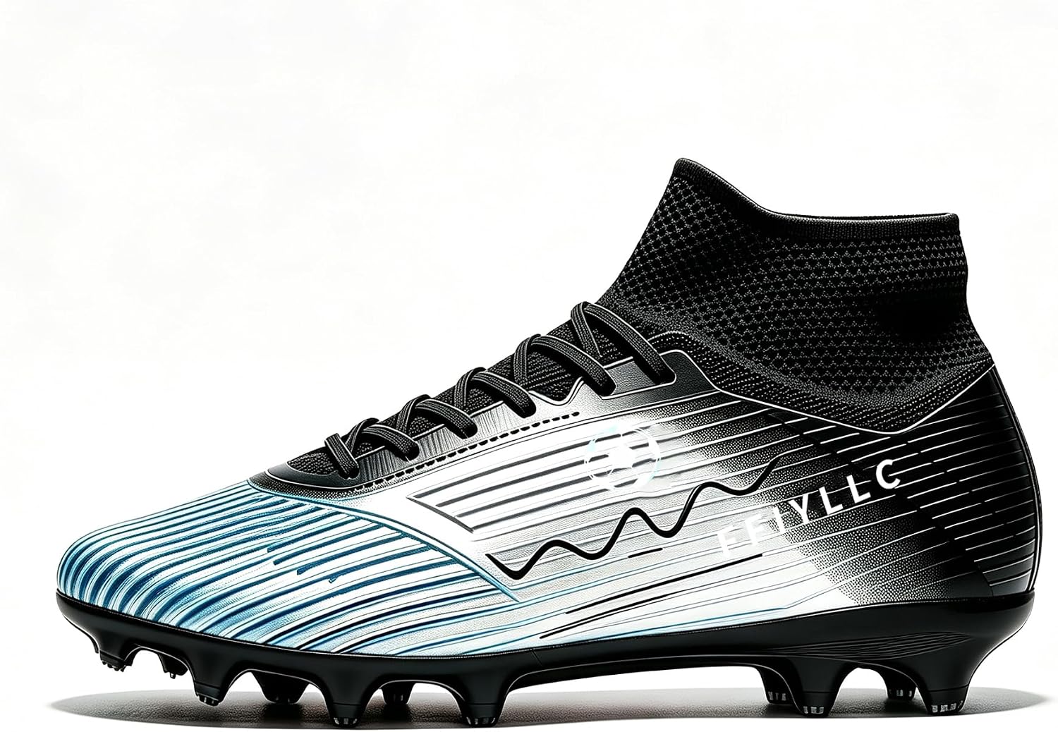 Unisex Soccer Cleats High-Top AG/FG Ankle Support Soccer Shoes Non-Slip Football Boots for Men Women Youth Artificial Grass Training & Match