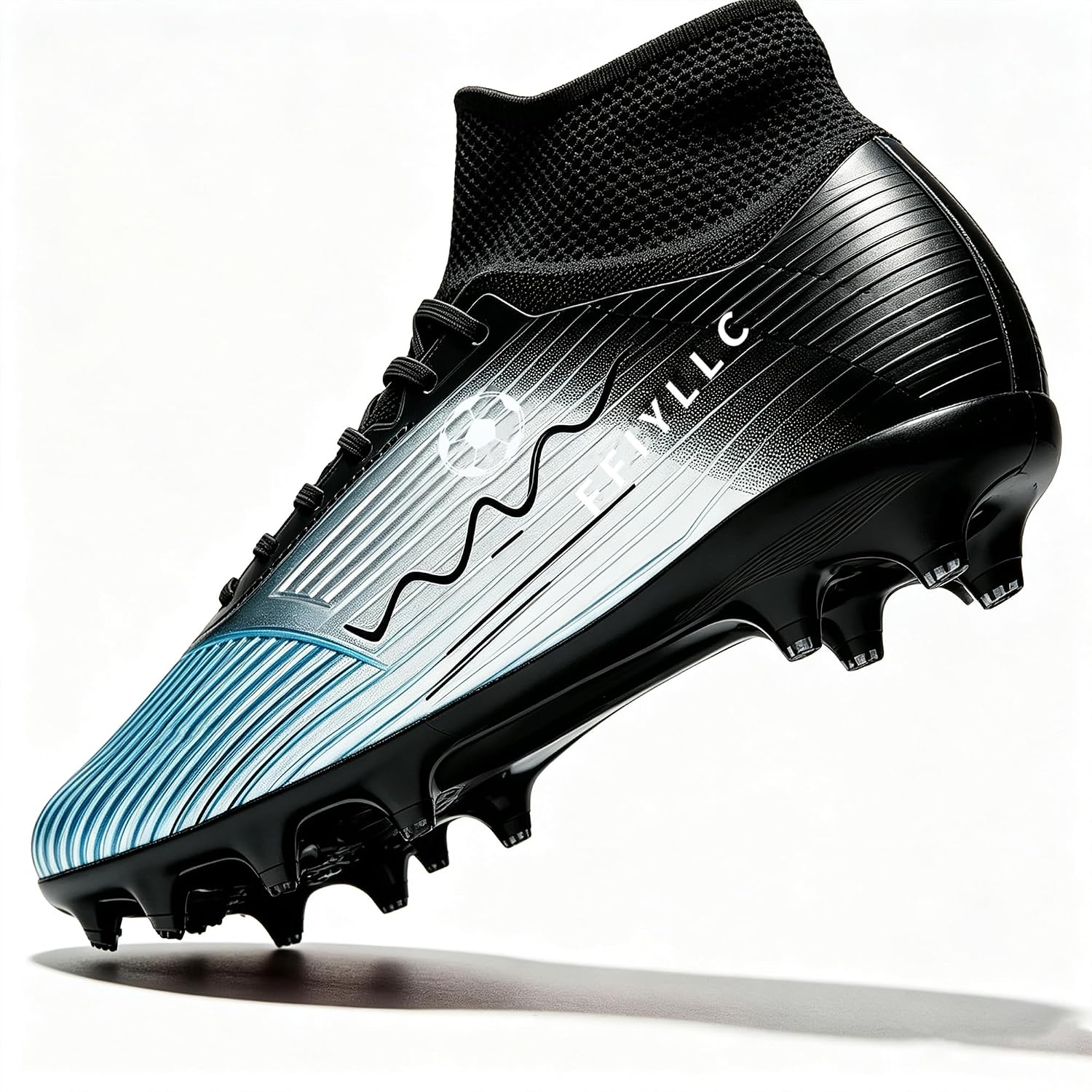 Unisex Soccer Cleats High-Top AG/FG Ankle Support Soccer Shoes Non-Slip Football Boots for Men Women Youth Artificial Grass Training & Match - Image 4