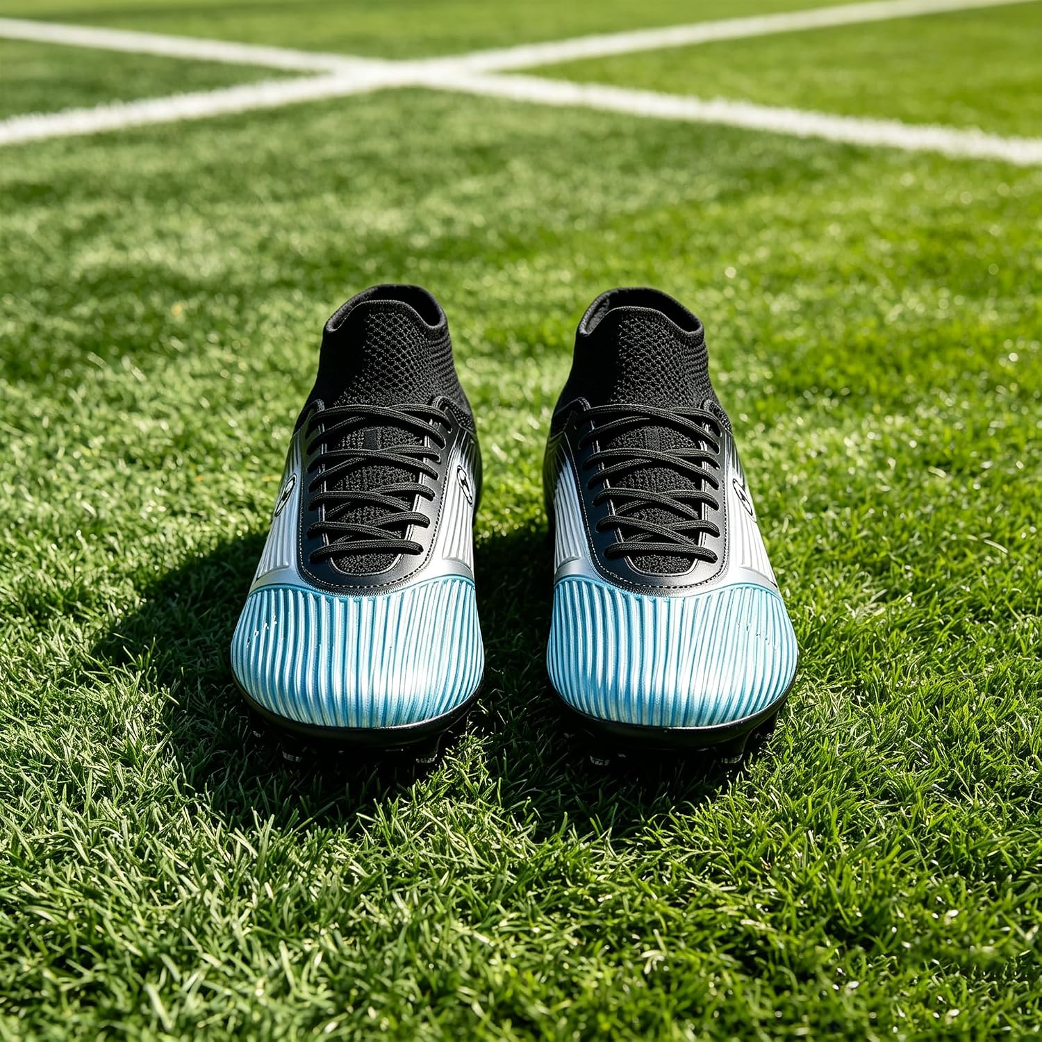 Unisex Soccer Cleats High-Top AG/FG Ankle Support Soccer Shoes Non-Slip Football Boots for Men Women Youth Artificial Grass Training & Match - Image 8