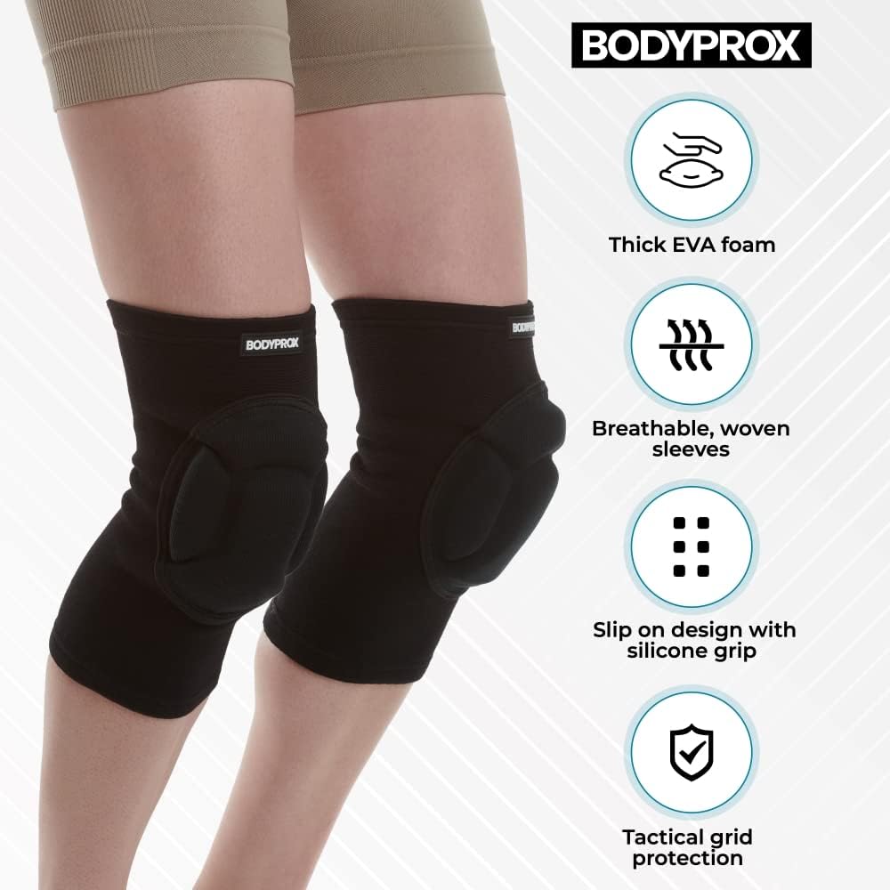 Bodyprox Protective Knee Pads, Thick Sponge Anti-slip Knee Sleeve - Image 3