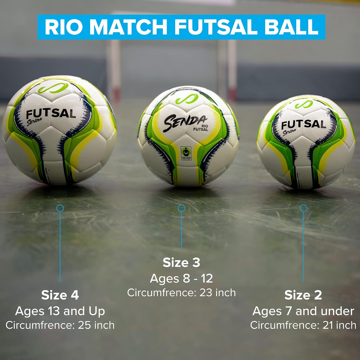 Senda Rio Premium Training Low-Bounce Futsal Ball, Fair Trade Certified - Image 6
