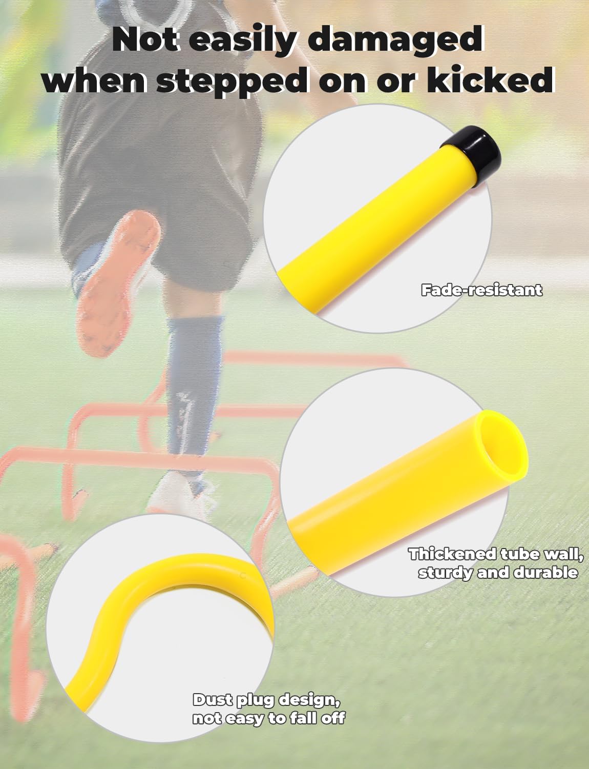 GHB Agility Hurdles 8" Speed Agility Training Hurdles | Detachable Sturdy Hurdles Training Equipment Set with Carry Bag for Kids,Athletes,Soccer,Basketball - Image 5