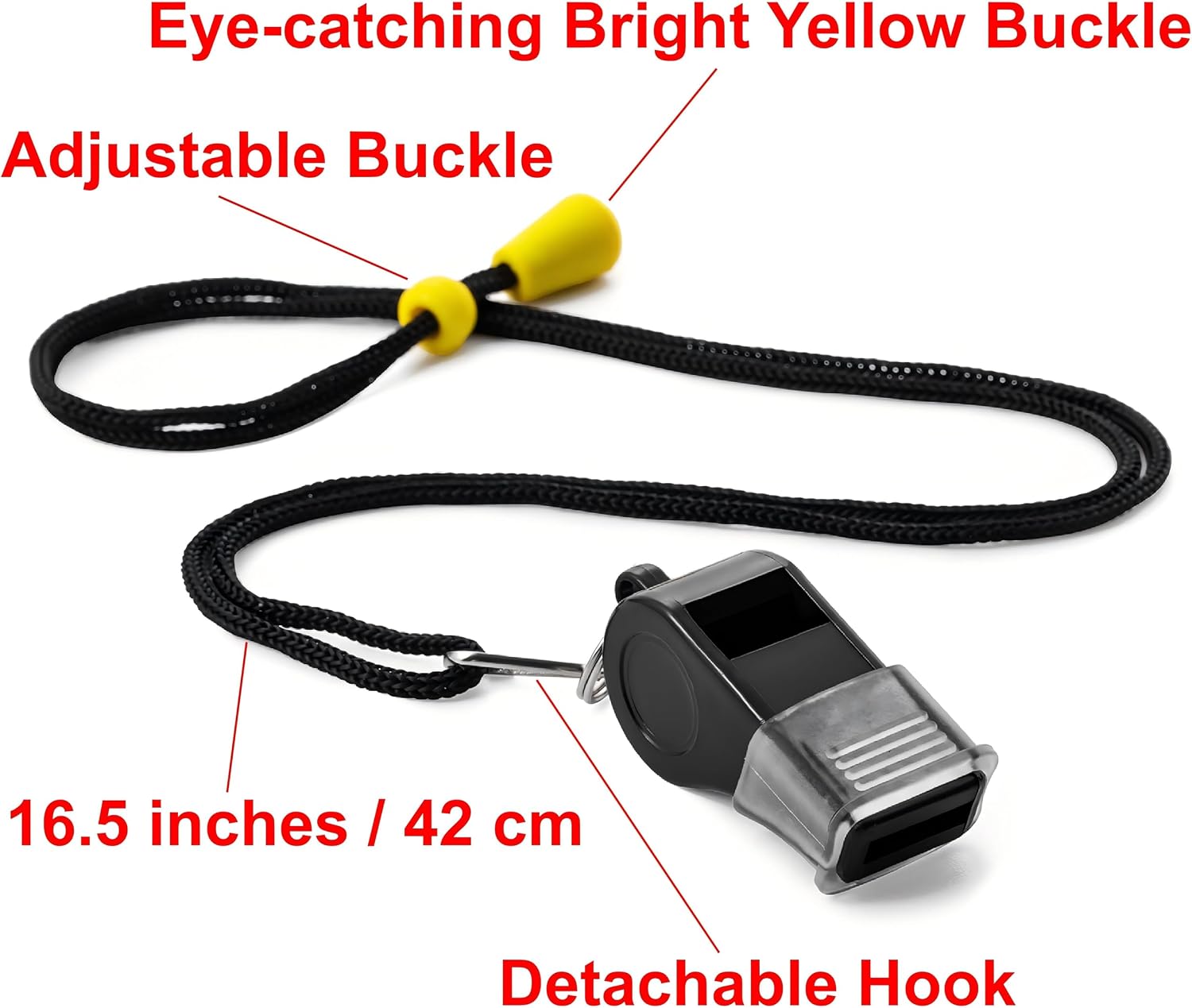 12 Packs Sports Whistles with Lanyard, for Coaches, Referees and Officials - Image 3