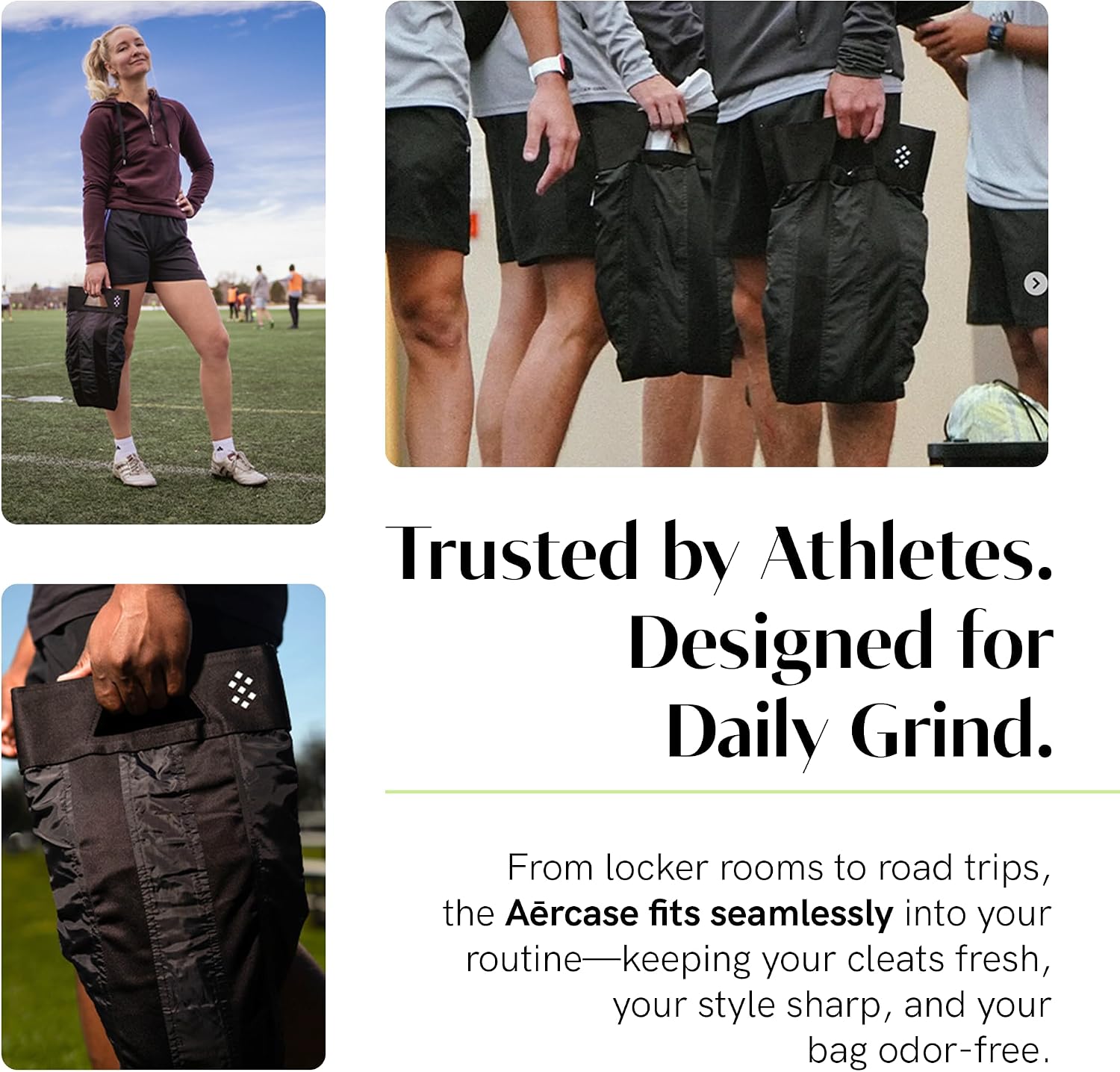 Salt Aērcase Smell Proof Cleat Bag – XL Size - Athletic Soccer & Golf Shoe Bag for Smelly Cleats & Gym Shoes- Durable, Water-Resistant, & Easy to Clean - Image 7