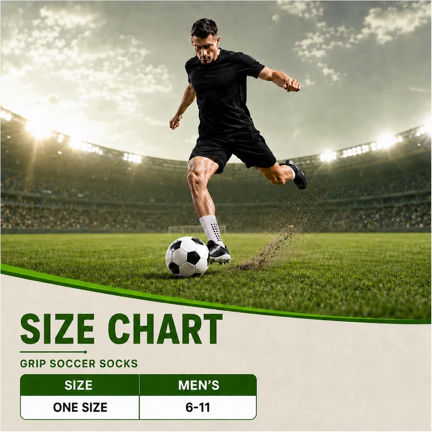 Men's Grip Soccer Socks Anti Slip Athletic Socks Non Slip Football Basketball Socks with Grip Pads2/4/6 - Image 4