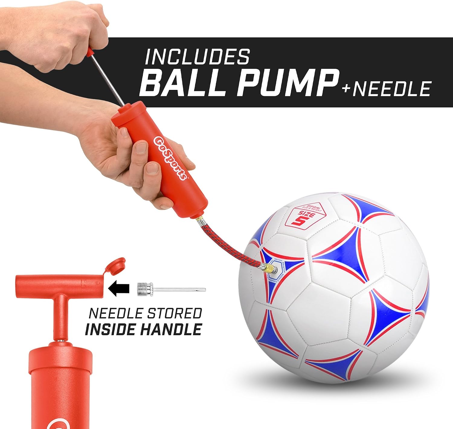 GoSports Premier Soccer Balls - Single or 6 Pack - Sizes 3, 4, 5, with Ball Pump - Image 4