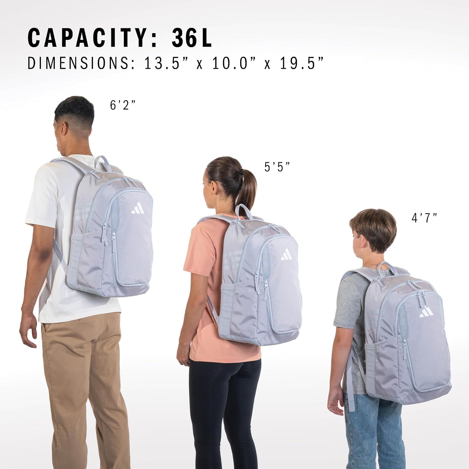adidas Stadium Soccer Backpack 36L | Padded Laptop Sleeve, Holds A Size 5 Ball, Vented Gear Pocket, Stays Dry On Wet Fields, School Gym & Travel Ready - Image 6