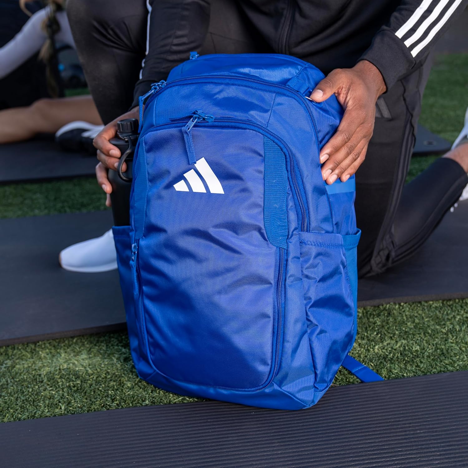 adidas Stadium Soccer Backpack 36L | Padded Laptop Sleeve, Holds A Size 5 Ball, Vented Gear Pocket, Stays Dry On Wet Fields, School Gym & Travel Ready - Image 7