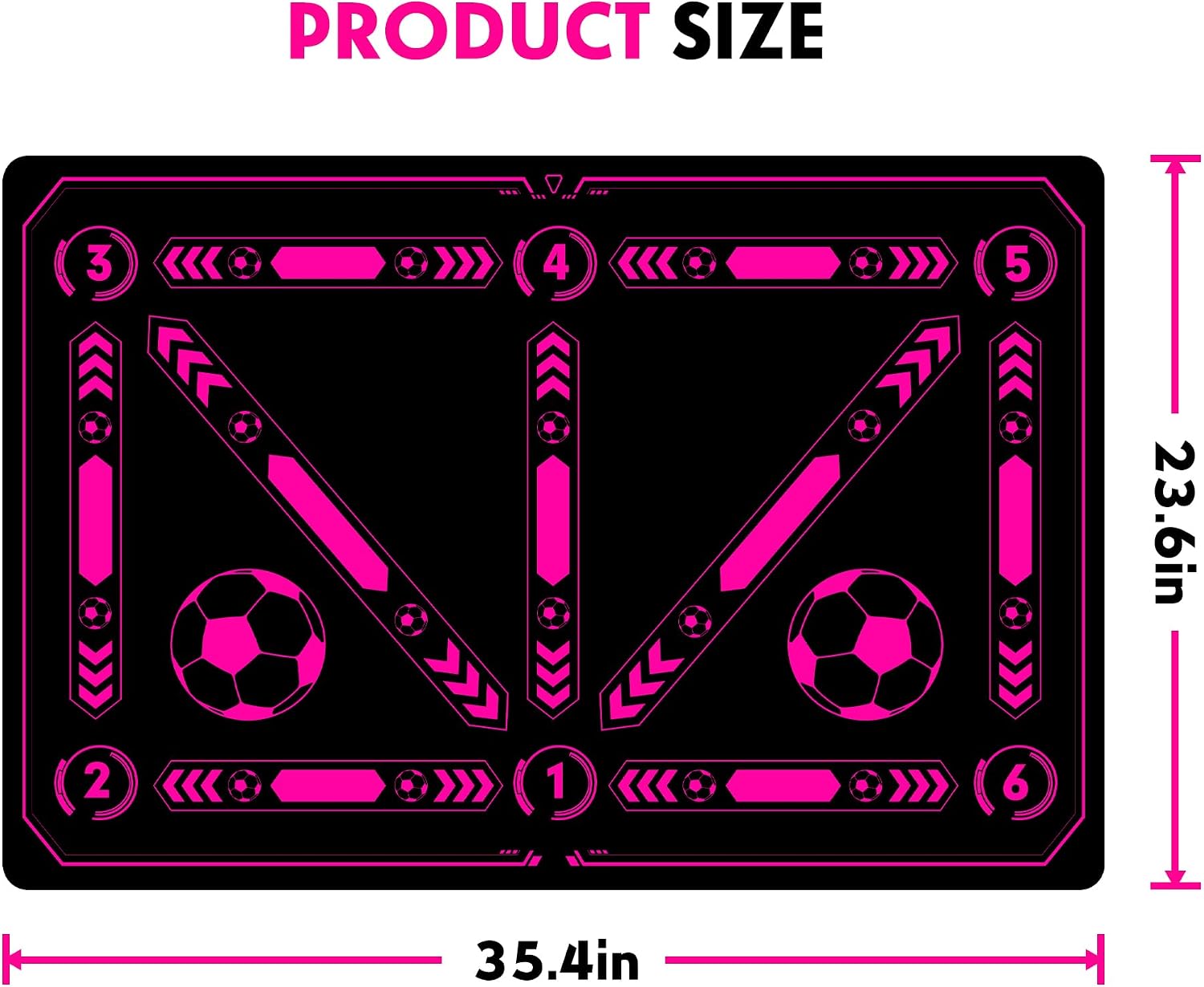 Soccer Bag and Footstep Training Mat, Youth Soccer Basketball Bag with Compartments Drawstring Backpack Skills Training Mat Gifts Set - Image 6