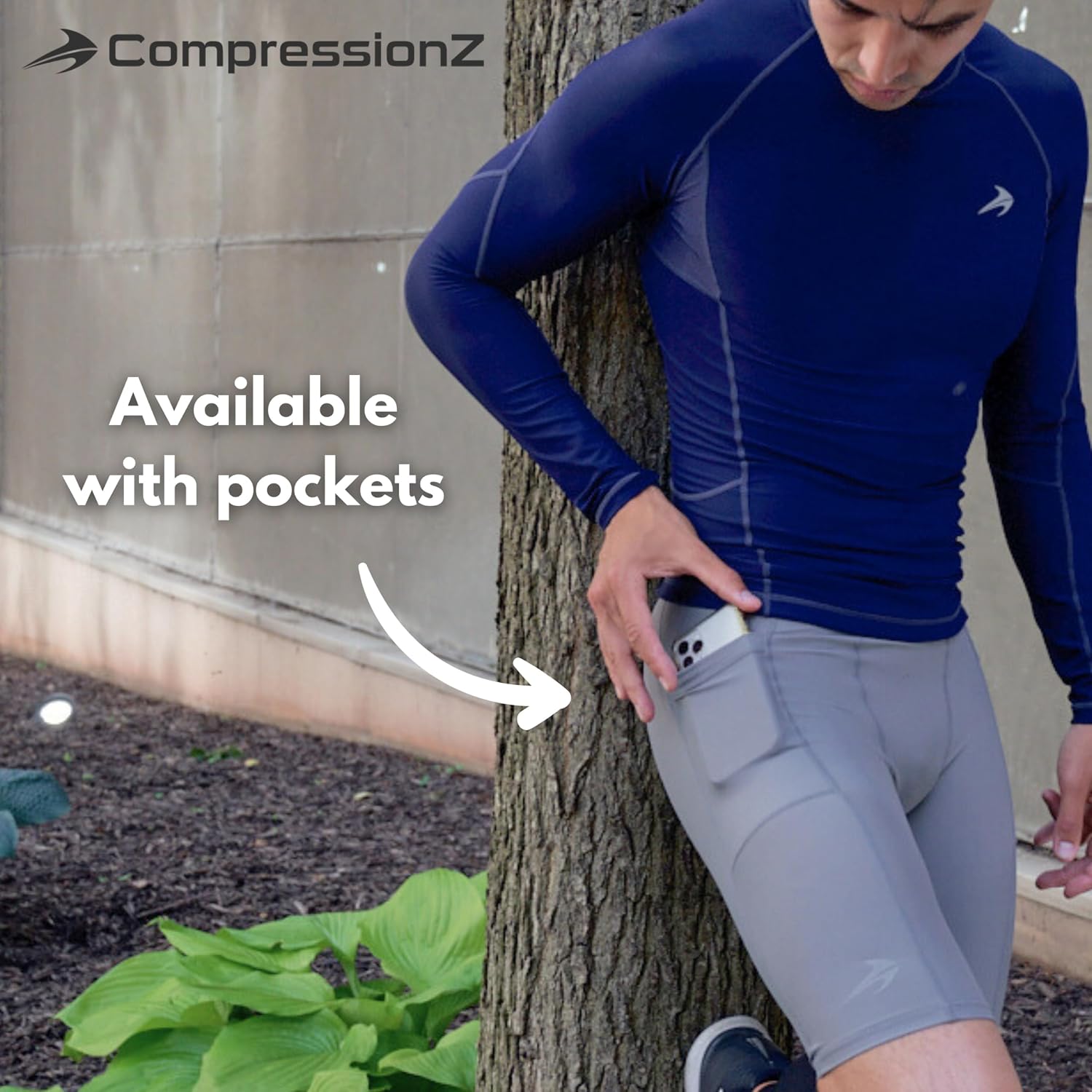 CompressionZ Men Compression Shorts for Running, Workout Baselayer Spandex | Breathable 4-way stretch underwear gym half tights, rowing, lightweight, cycling, biking, lifting - Image 5