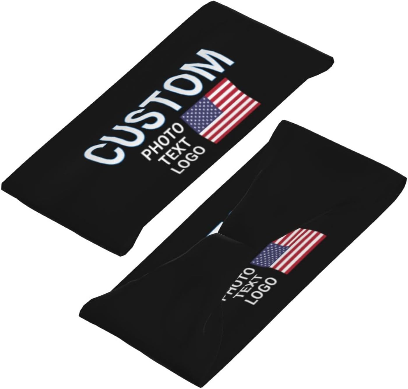 Custom Sports Headband Sweatband Bandana Add Your Photo Logo Text Number, Bulk Customized Unisex Sports Moisture Wicking Breathable Elastic - Image 9