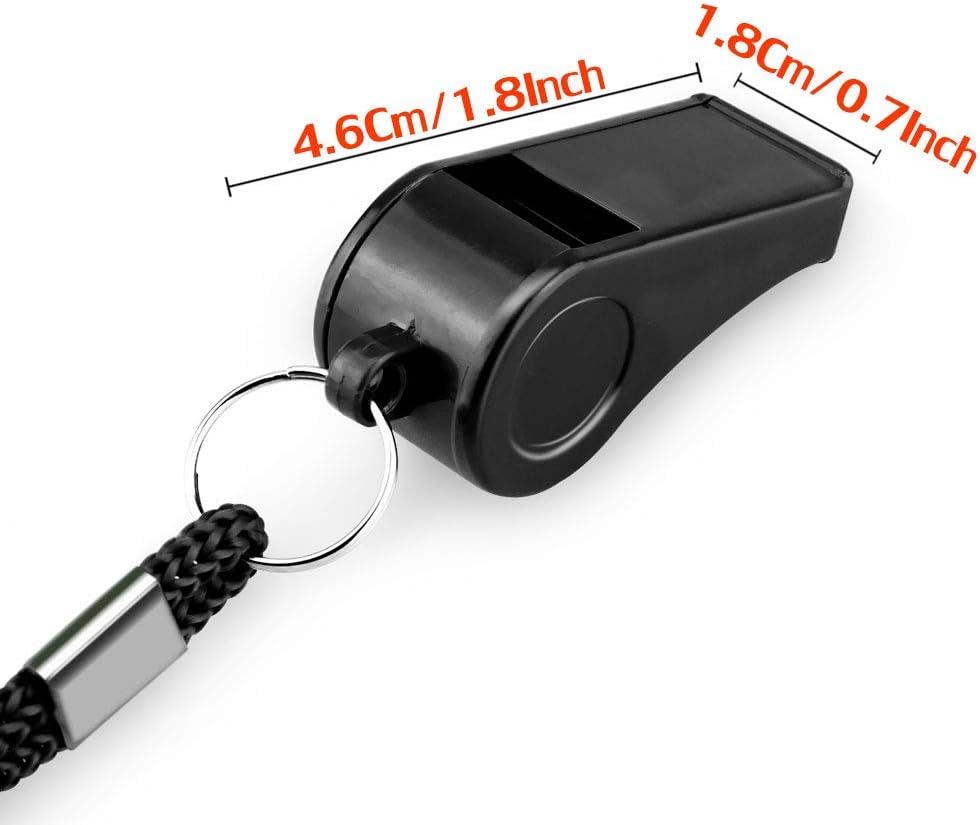 Whistle, 2 Packs Plastic Sports Whistles with Lanyard, Loud Crisp Sound Whistle Ideal for Coaches, Referees, and Officials - Image 4