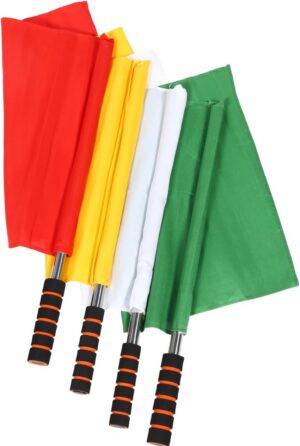 Soccer Referee Flags Football Track...