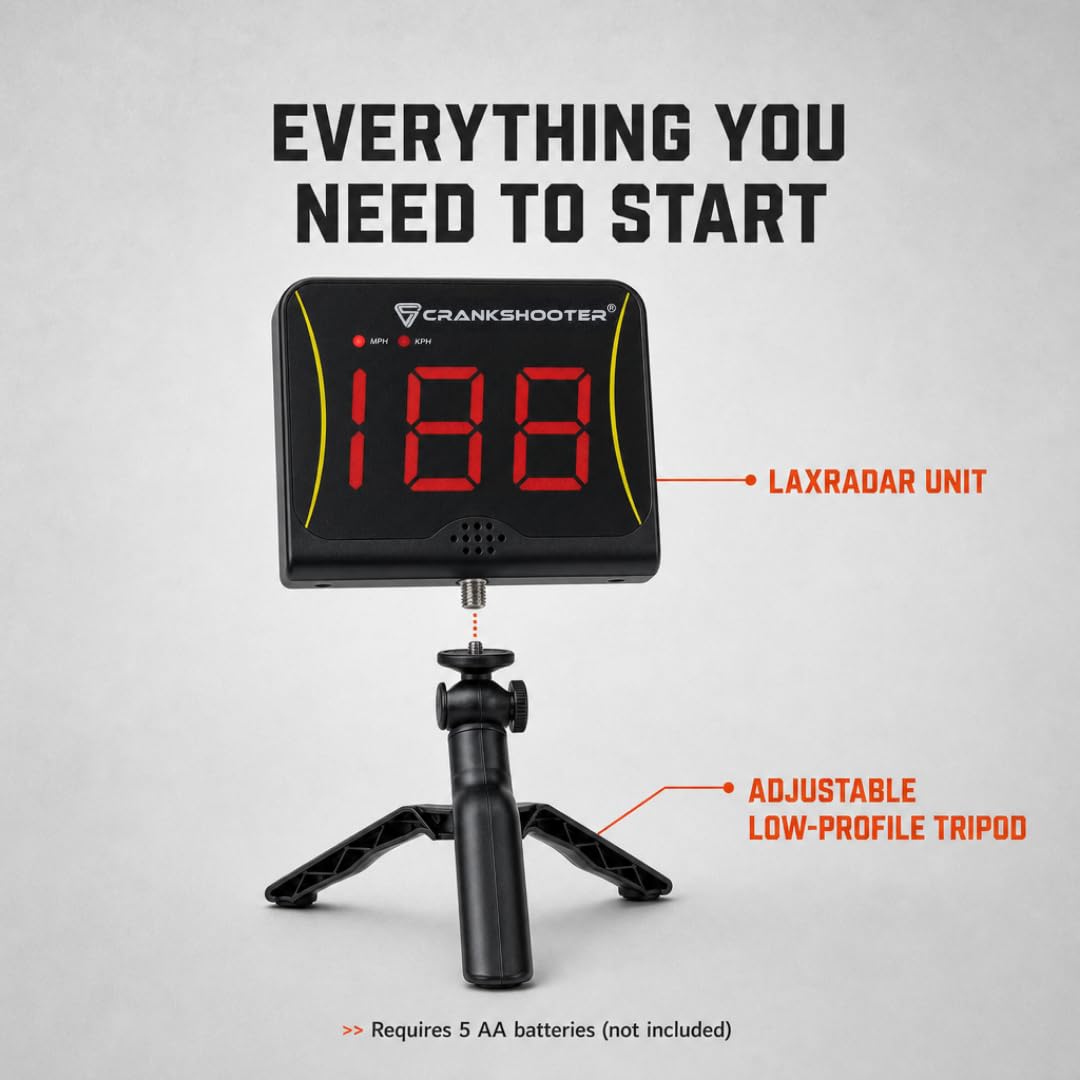 Radar - Shot Speed Radar with MPH and KPH Measurement - Free Standing Radar for Lacrosse, Baseball, Hockey, Soccer and More - Image 4