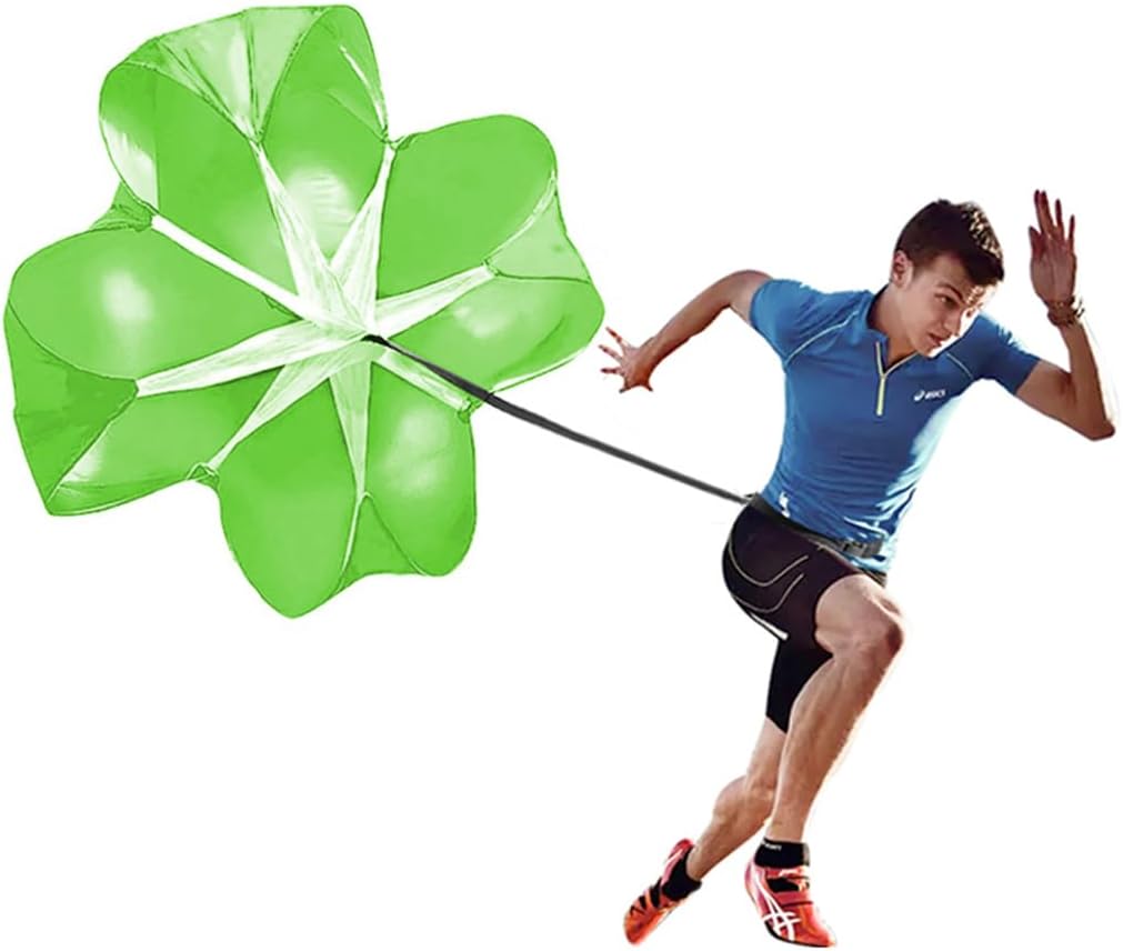 Bfsmile Running Speed Training 56" Parachute with Adjustable Strap, Free Carry Bag. Speed Chute Resistance Running Parachute for Kids Youth and Adults