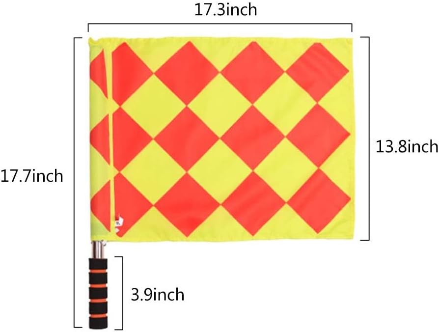 Football Soccer Linesman Referee Flags,Metal Pole Foam Handle with Carrying Tote (Soccer Referee Flags) - Image 4