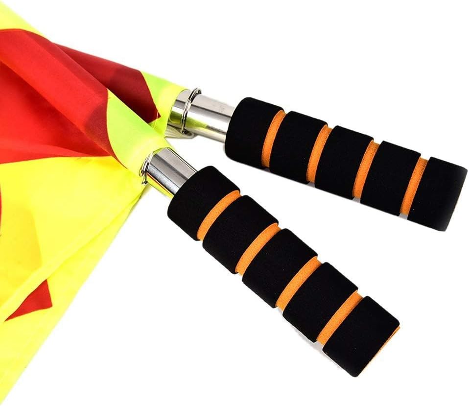 Football Soccer Linesman Referee Flags,Metal Pole Foam Handle with Carrying Tote (Soccer Referee Flags) - Image 5