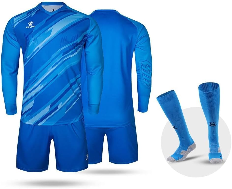 KELME Kids Goalie Shirt,Goalkeeper Jersey Padded Long Sleeve Soccer Football Training Uniform for Youth,Blue Kid Size 6 - Image 4