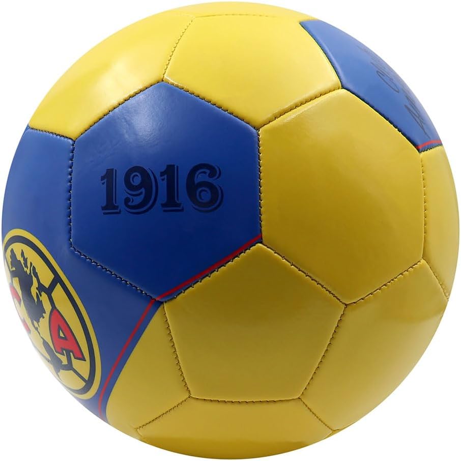 Voit Club América Size 5 Soccer Ball - Officially Licensed Liga MX Merchandise with Heritage Amarillo Design- 32-Panel Machine-Stitched Pro Soccer Ball for True Ball Flight- Ideal Gift for USA Fans - Image 3