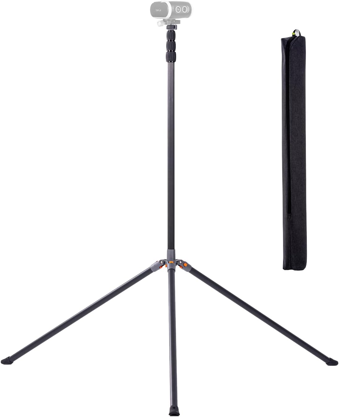 XbotGo NT4 PRO Carbon Fiber Tripod - Professional 12.8ft / 3.9m Extra Tall Sport Camera Stand with Air-Cushioned Center Column, Steady Horseshoe Foot Pads for Game Recording, Seamlessly Fits Falcon