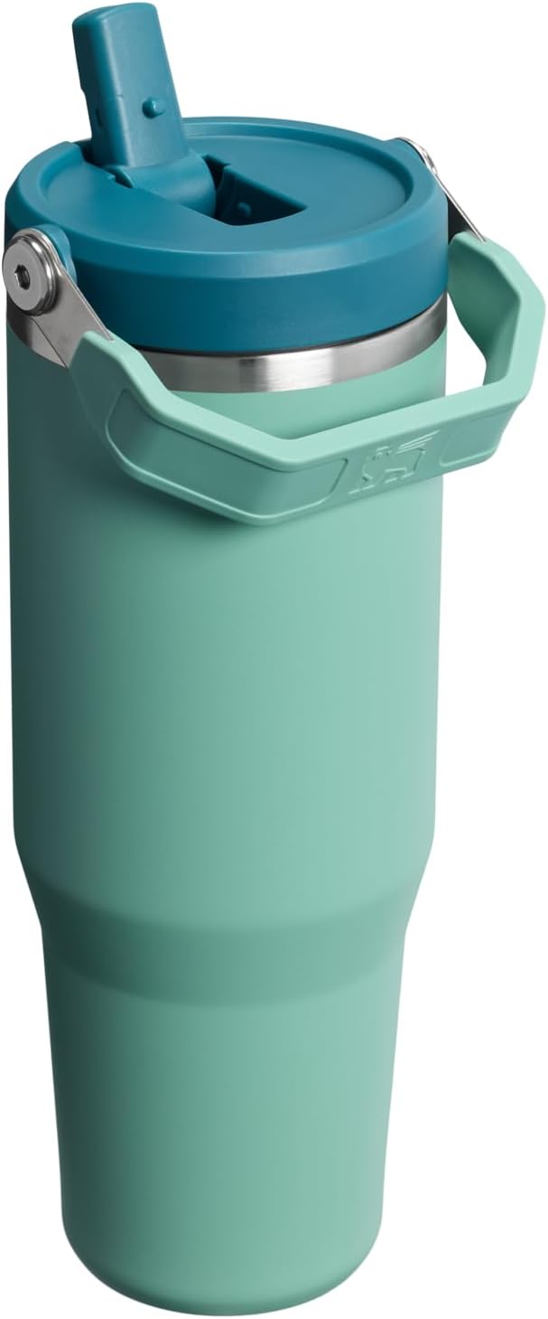 STANLEY IceFlow 2.0 Flip Straw Tumbler, 30 oz, Spring Green | Easy Carry Handle | Twist On Lid and Flip Up Straw | Leak Resistant Water Bottle | Insulated Stainless Steel | BPA-Free - Image 3