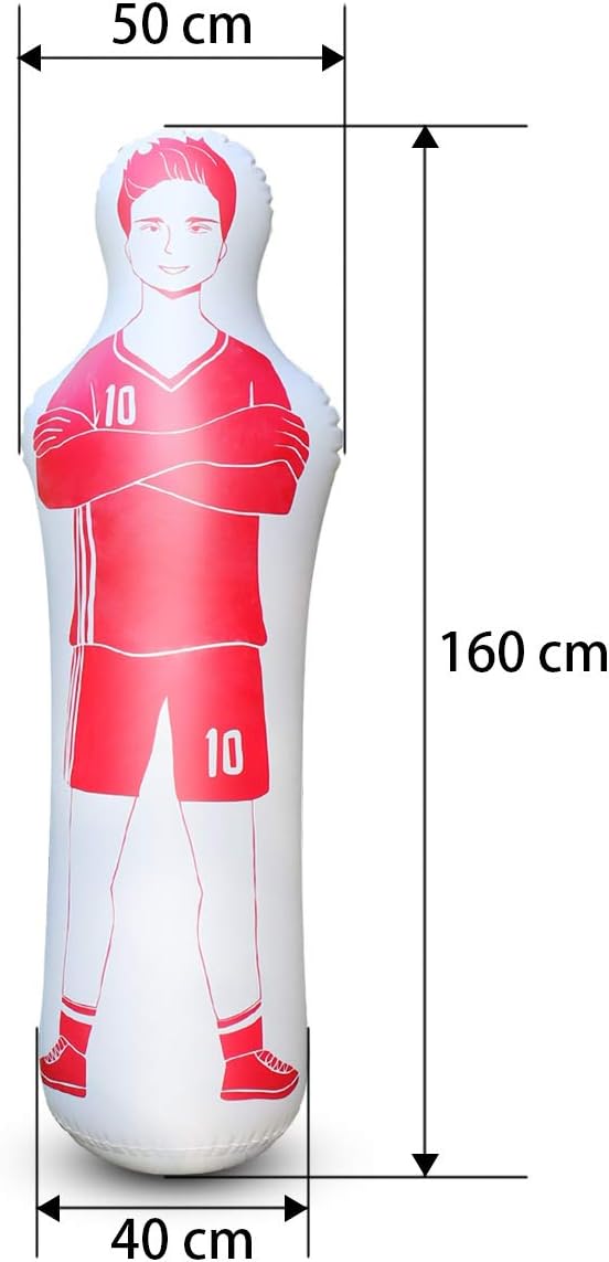 ZHUYNXIR Inflatable Soccer Dummy, Soccer Training Equipment, Inflatable Dummy Goalkeepr Air Mannequin Free Kick Wall Goalkeeper Defender Training for Children Adults - Image 2