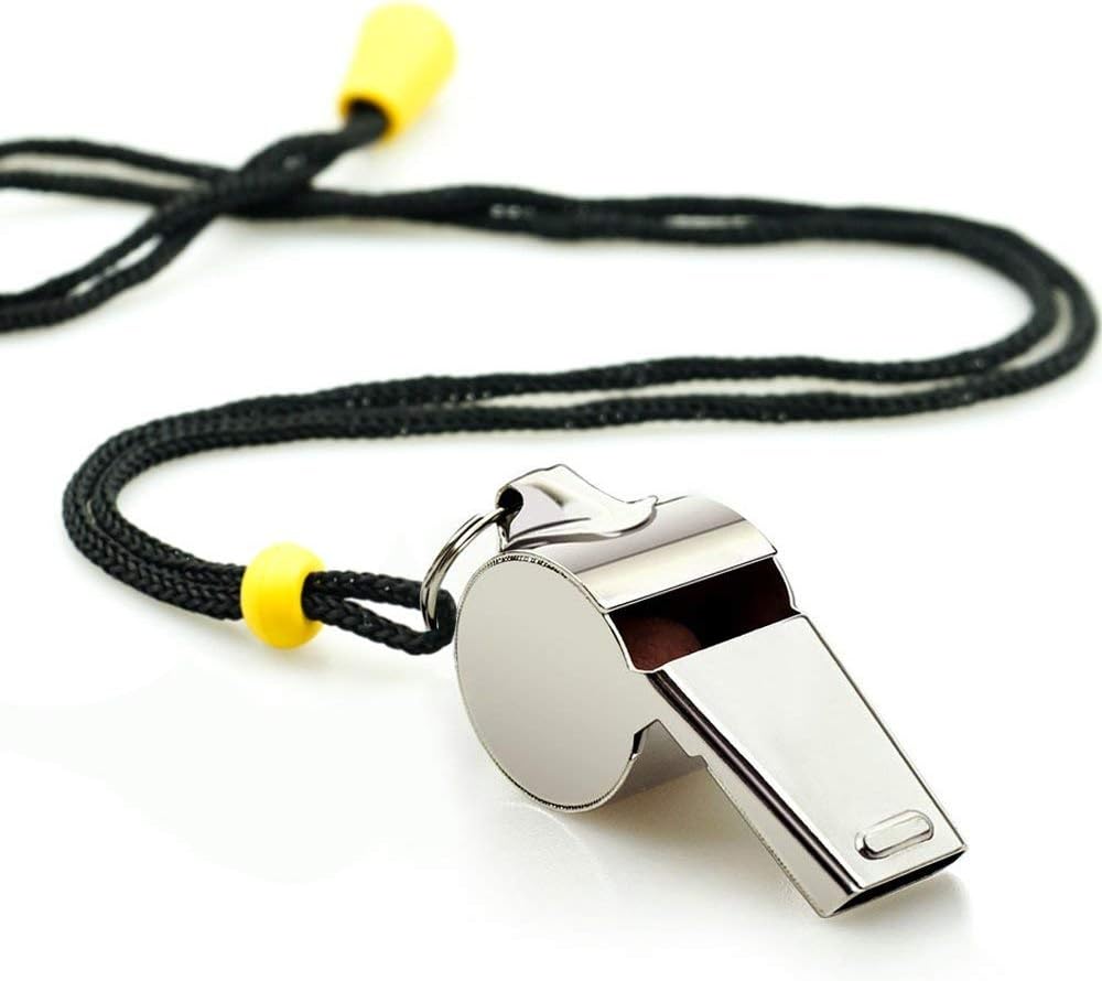 Whistle, 2 Pack Stainless Steel Sports Whistles with Lanyard, Loud Crisp Sound Whistles Great for Coaches, Referees, and Officials - Image 4