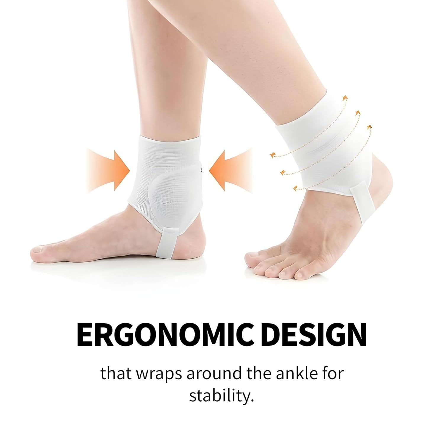 COELO Ankle Guards for Soccer (1 Pair) | Dual-Side Cushioning with Plastic Support Pads & Elastic Heel Band | Breathable Ankle Guard for Sports Football Activities | Left & Right Set (White) - Image 5