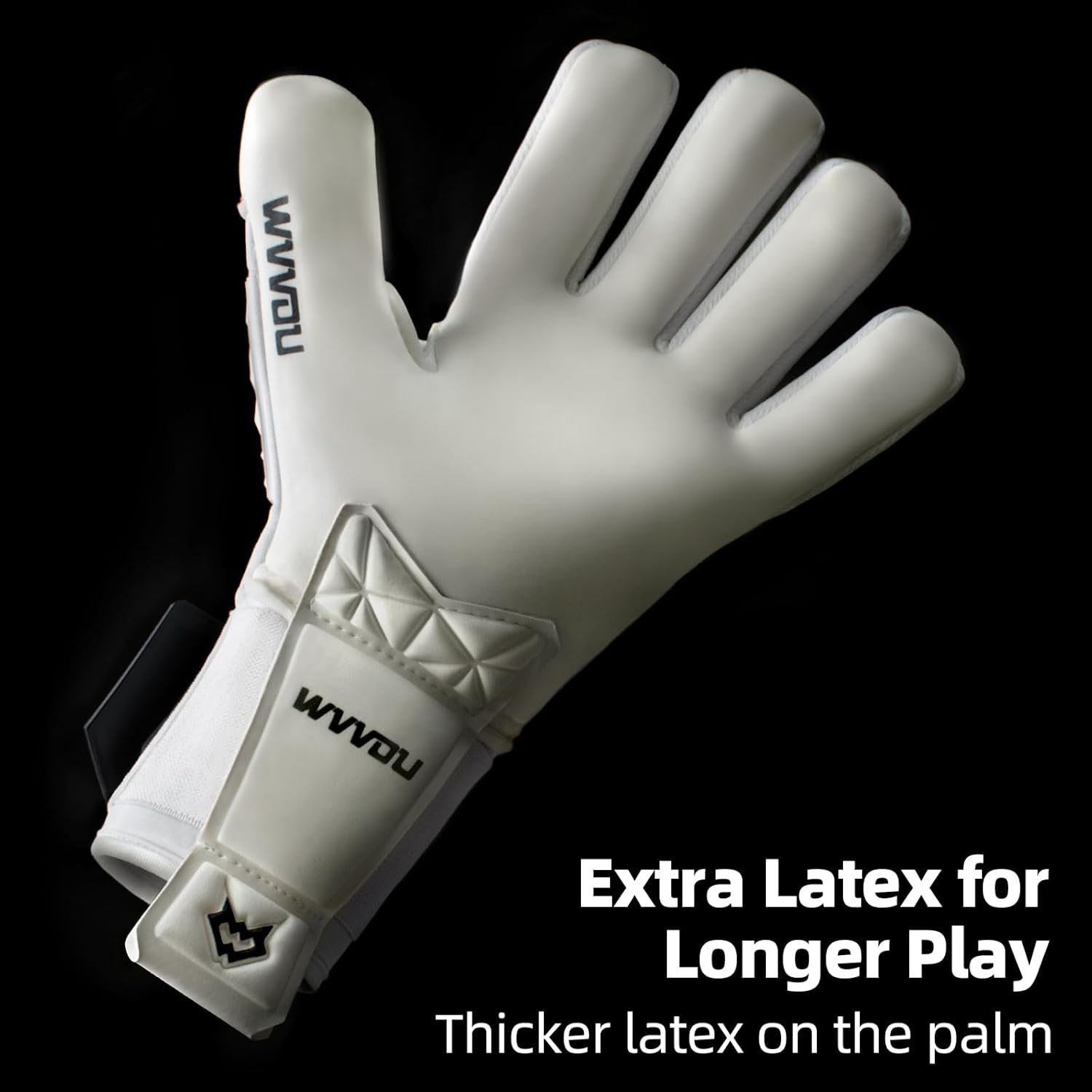 Soccer Goalie Gloves for Adults and Youth, High Performance Goalkeeper Gloves with 5 Detachable Finger Saves, Soccer Gloves with 4mm Sticky Latex Palm - Image 4