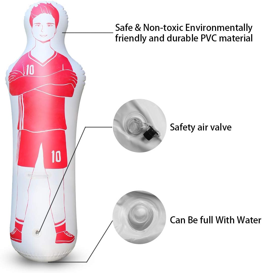 ZHUYNXIR Inflatable Soccer Dummy, Soccer Training Equipment, Inflatable Dummy Goalkeepr Air Mannequin Free Kick Wall Goalkeeper Defender Training for Children Adults - Image 4