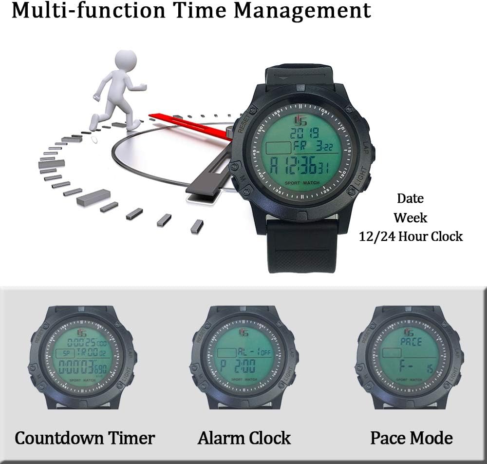 Professional Soccer Referee Watch with Tournament Mode Game Timer, 100-Lap Silent Stopwatch, 3-Line Backlit Display, On/Off Switch, Countdown/Alarm/Calendar for Football Officials, Coaches & Athletes - Image 5