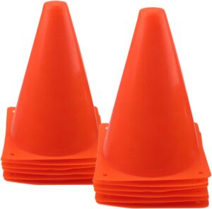 Mirepty 7 Inch Plastic Traffic Cone...