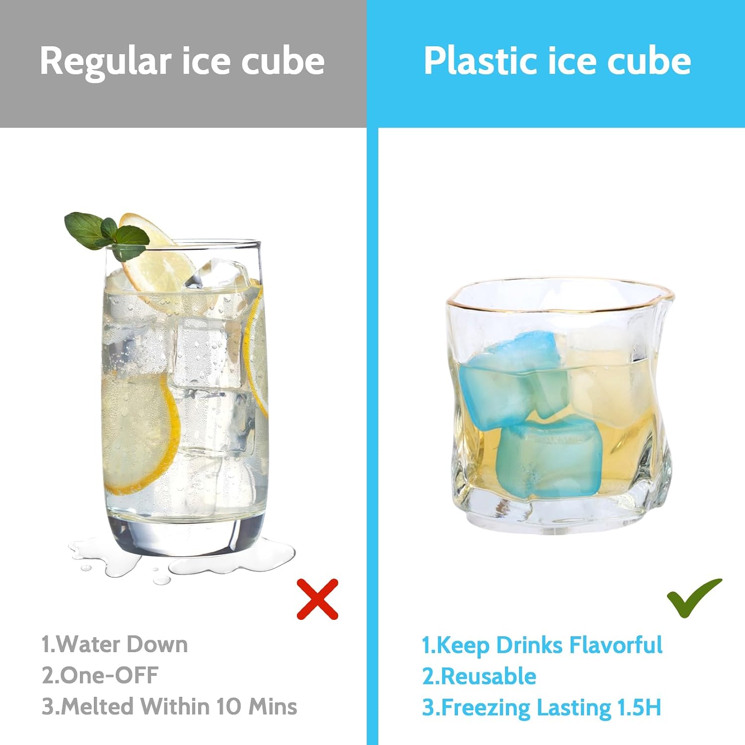 SHENGQIPC Reusable Ice Cubes for Camping, 360 Pack, 12 lbs | No Mess, No Diluting, BPA-FREE, Slow Melt, Refreezable, Large Pack for Drinks, Cooler, Party, Bars, Ice Bath, Outdoor Parties - Image 5