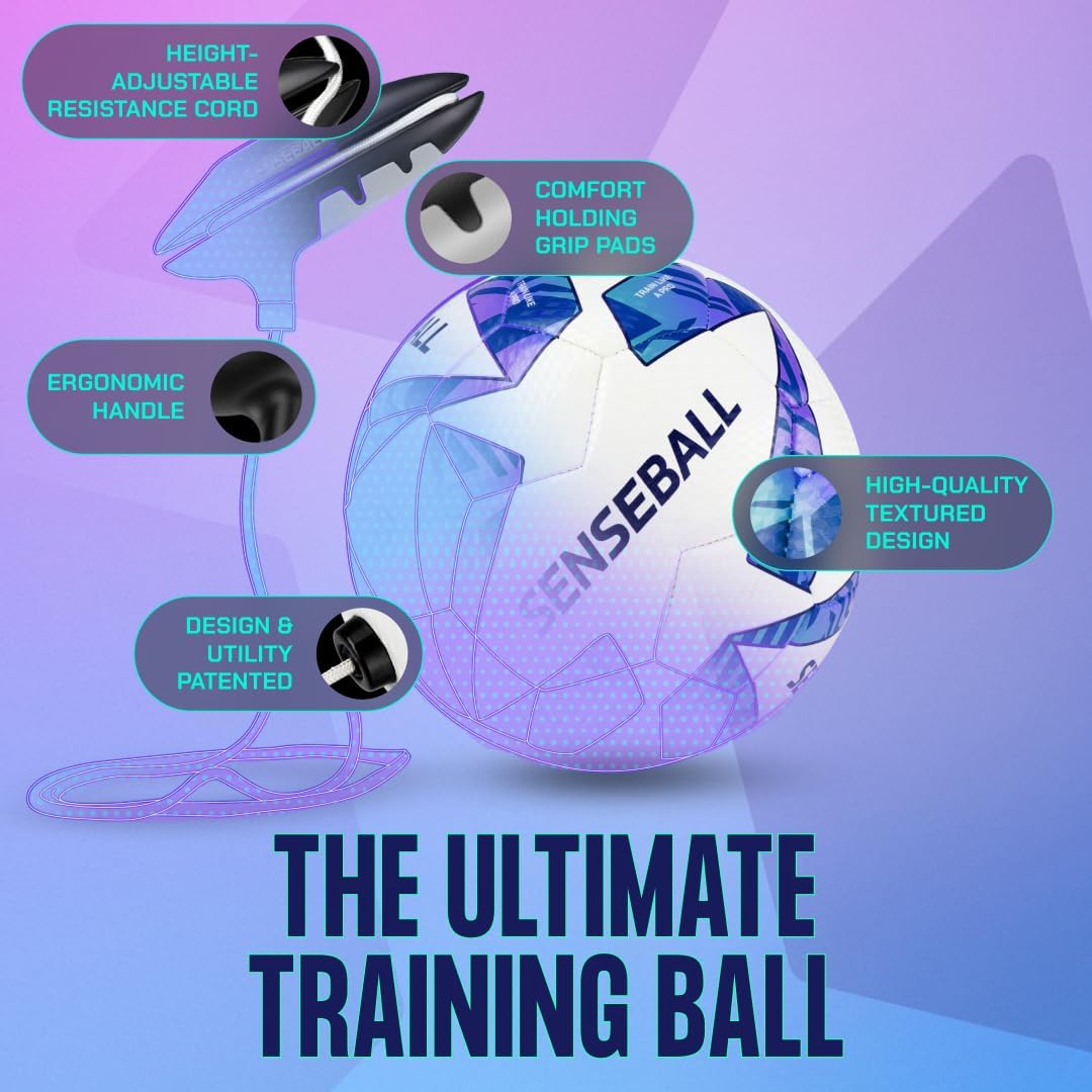 SenseBall Soccer Training Ball with App for Kids and Youth | Tethered design; structured drills for ball control, footwork, coordination and independent practice - Image 4