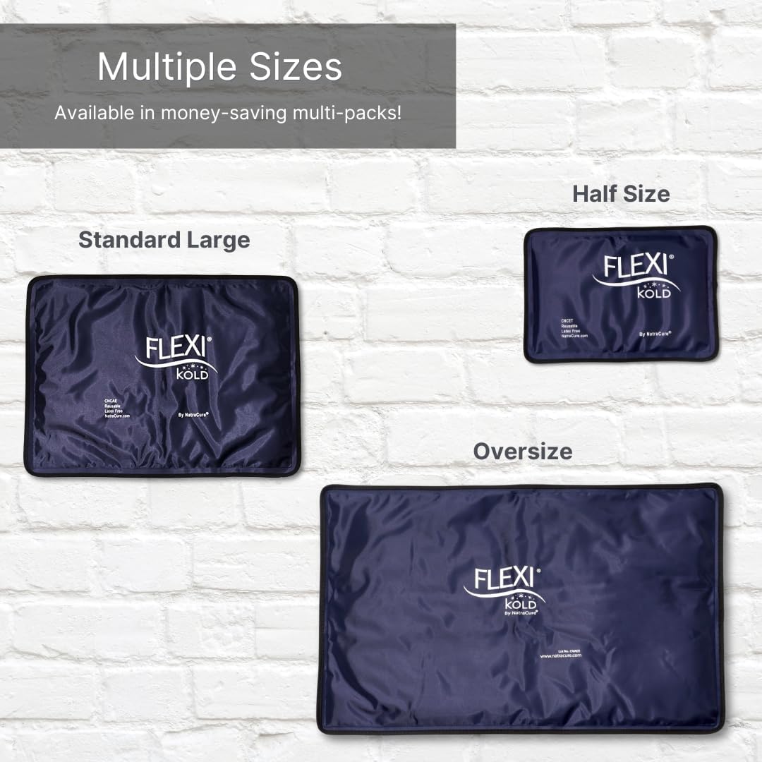 FlexiKold Gel Soft Flexible Ice Packs for Injuries - Reusable Freezer Cold Pack, Cold Compress & Cooling Gel Pad for Face, Shoulder, Hip, Leg, Arm, Ankle & Foot Injury - Medium - 7.5” x 11” - Image 9