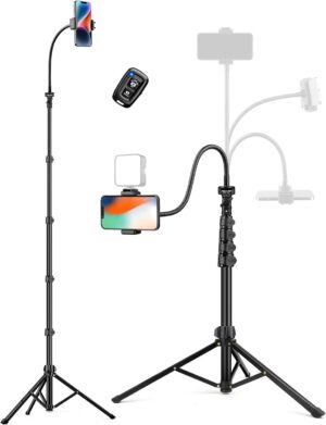 Phone Tripod, 86″ Tall Tripod...