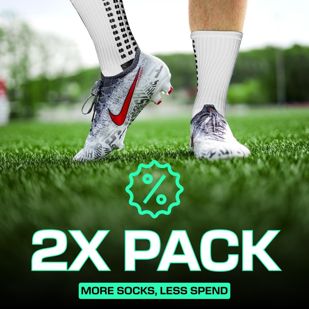 Lux Dual Grip Soccer Socks for Men & Women - DualGrip Engineered for Performance & Comfort - Anti-Slip Grip Socks for Soccer - Image 2