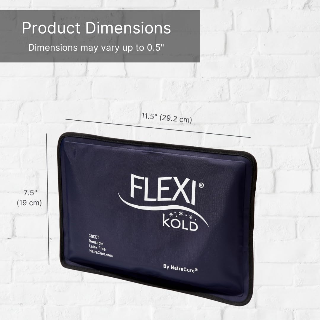 FlexiKold Gel Soft Flexible Ice Packs for Injuries - Reusable Freezer Cold Pack, Cold Compress & Cooling Gel Pad for Face, Shoulder, Hip, Leg, Arm, Ankle & Foot Injury - Medium - 7.5” x 11” - Image 8