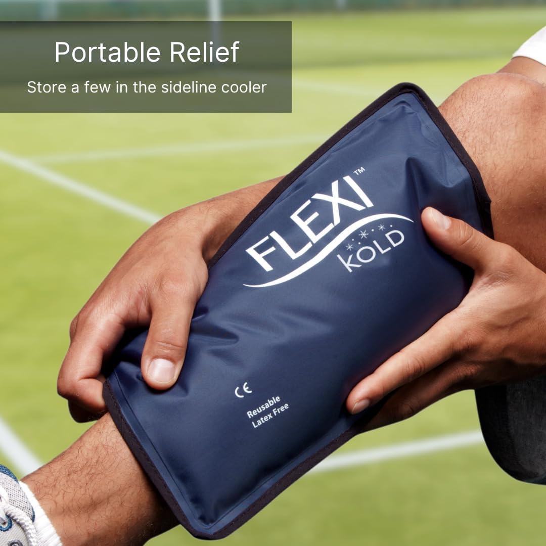 FlexiKold Gel Soft Flexible Ice Packs for Injuries - Reusable Freezer Cold Pack, Cold Compress & Cooling Gel Pad for Face, Shoulder, Hip, Leg, Arm, Ankle & Foot Injury - Medium - 7.5” x 11” - Image 5