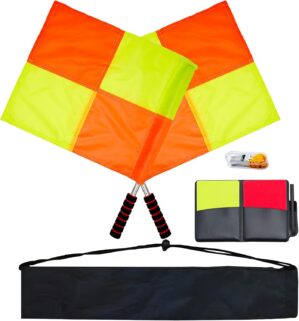 Soccer Referee-Flag Red Yellow-Card...