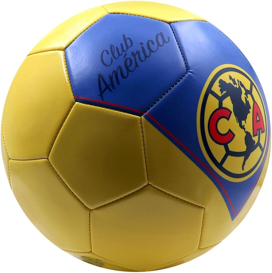 Voit Club América Size 5 Soccer Ball - Officially Licensed Liga MX Merchandise with Heritage Amarillo Design- 32-Panel Machine-Stitched Pro Soccer Ball for True Ball Flight- Ideal Gift for USA Fans - Image 2