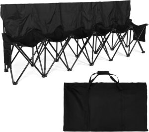 6 Seats Folding Soccer Bench, Sport...