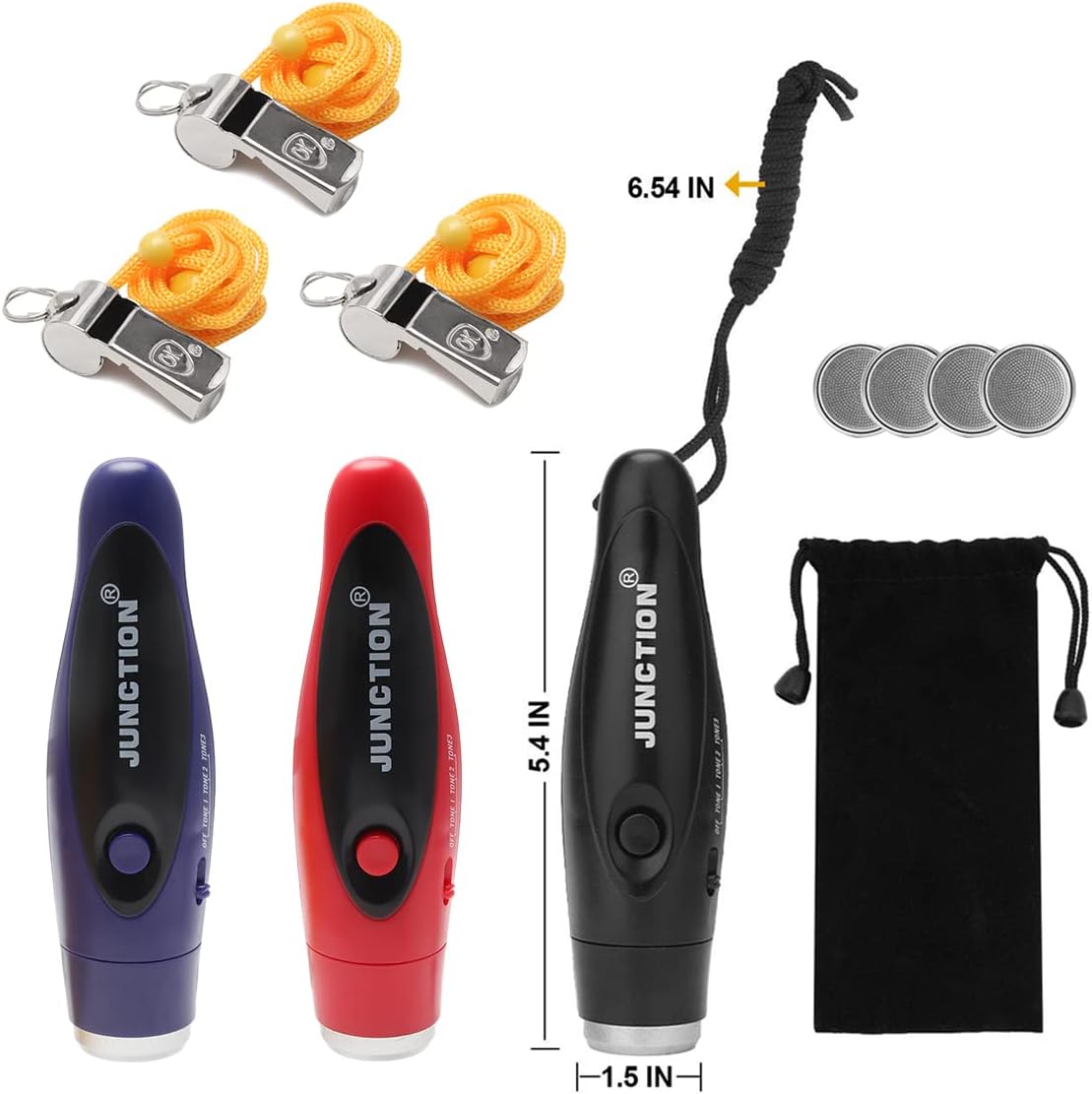 UNIWA Electronic Whistle, 3 Pack Handheld Whistle with Three Tone Distinct High Volume - Image 7